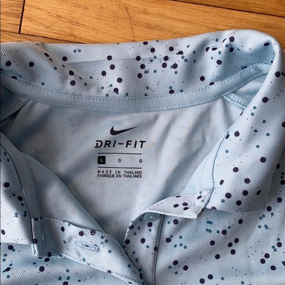 NIKE DRI-FIT SLEEVELESS DOT PRINT GOLF POLO - Picture 3 of 5